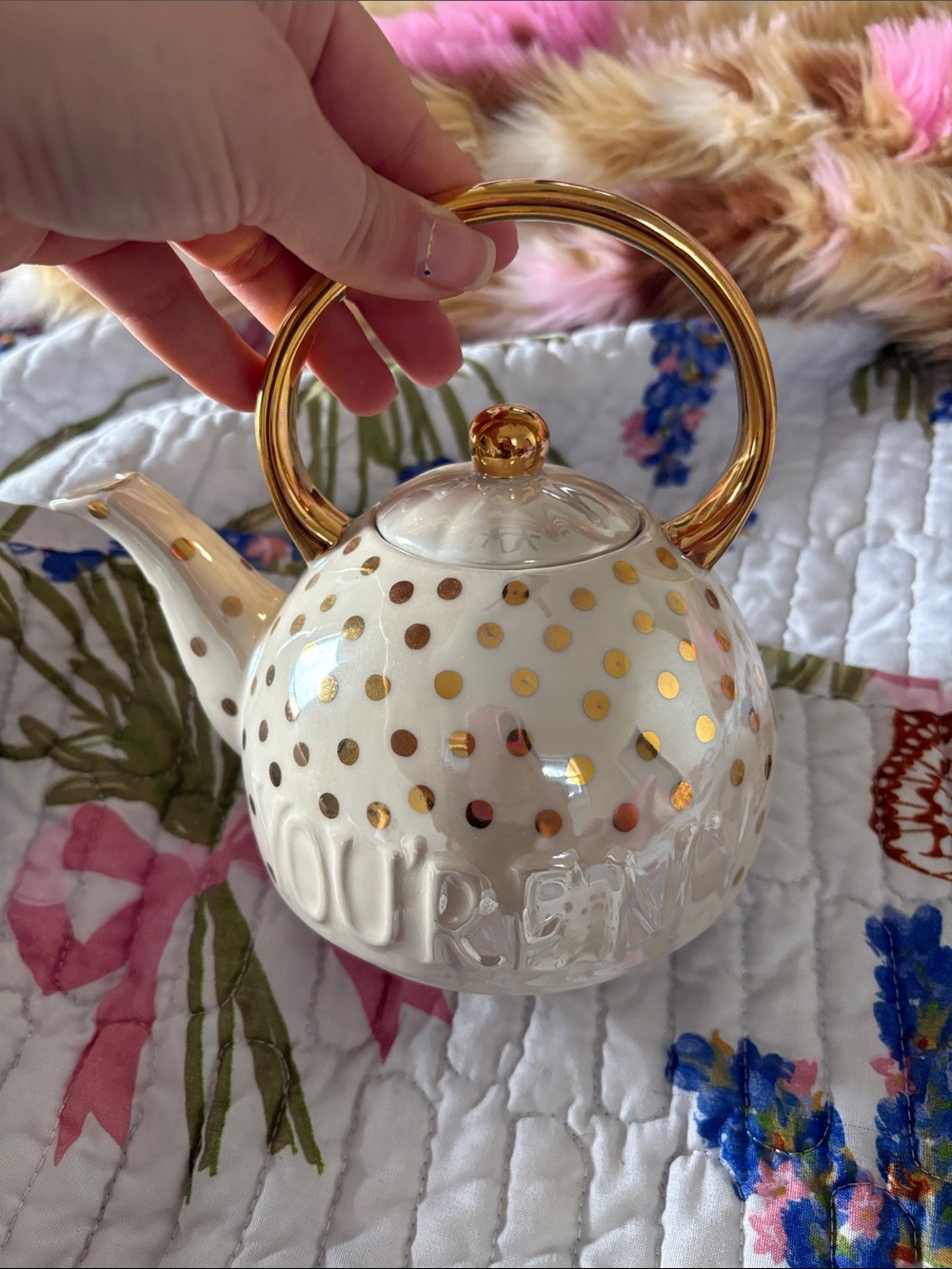 Anthropologie you’re my cup of tea tea pot and cup NWOB - Picture 7 of 8